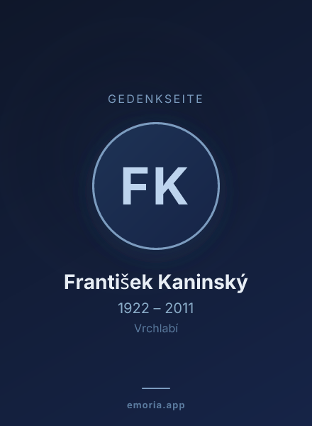 Gedenkportrait von František Kaninský