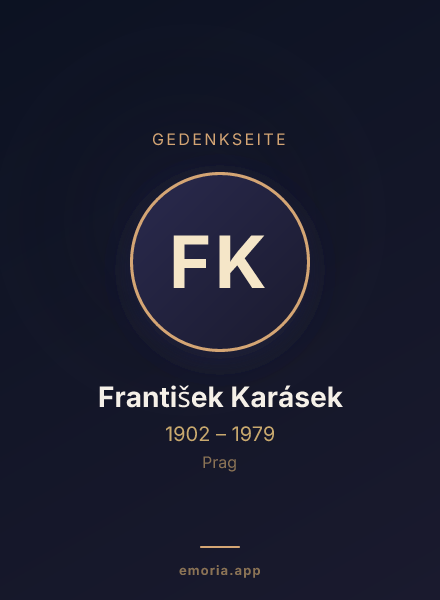 Gedenkportrait von František Karásek
