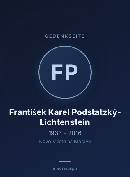 Gedenkportrait von František Karel Podstatzký-Lichtenstein