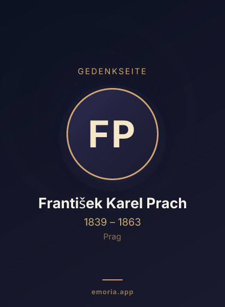 Gedenkportrait von František Karel Prach
