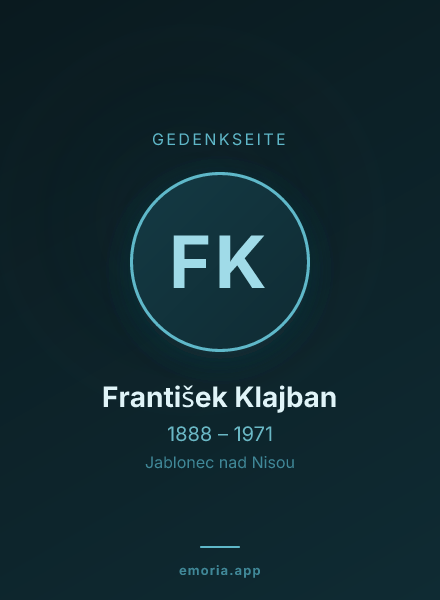 Gedenkportrait von František Klajban