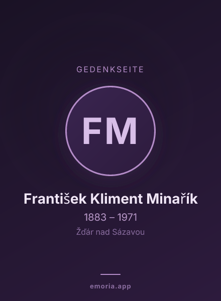 Gedenkportrait von František Kliment Minařík