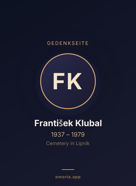 Gedenkportrait von František Klubal