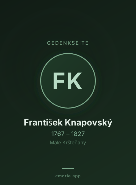 Gedenkportrait von František Knapovský