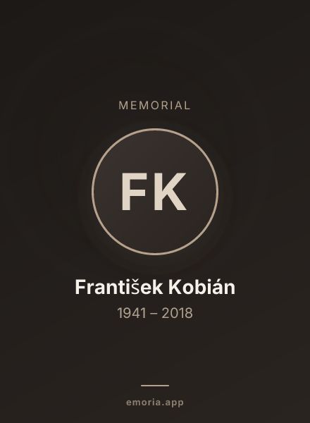 Memorial portrait of František Kobián