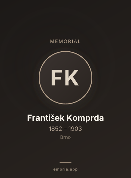 Memorial portrait of František Komprda