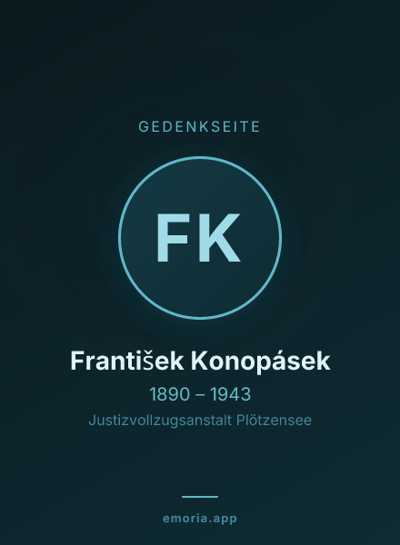 Gedenkportrait von František Konopásek
