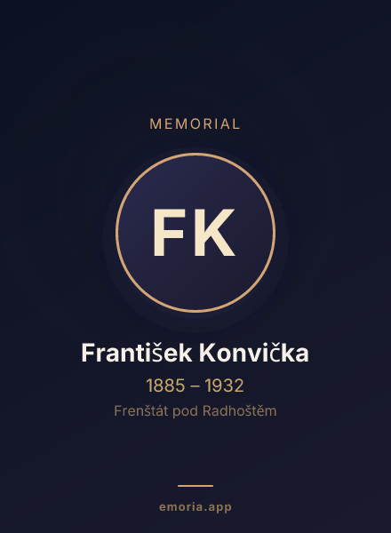 Memorial portrait of František Konvička