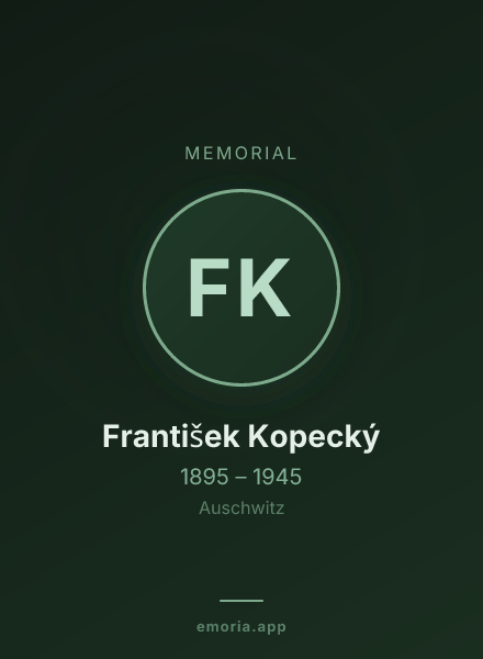 Memorial portrait of František Kopecký