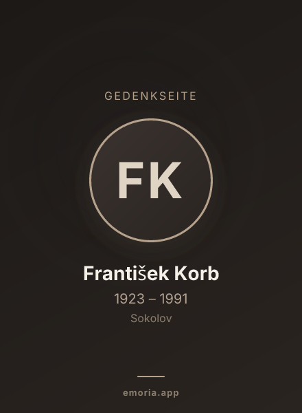 Gedenkportrait von František Korb