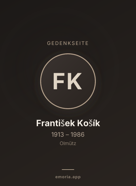 Gedenkportrait von František Košík