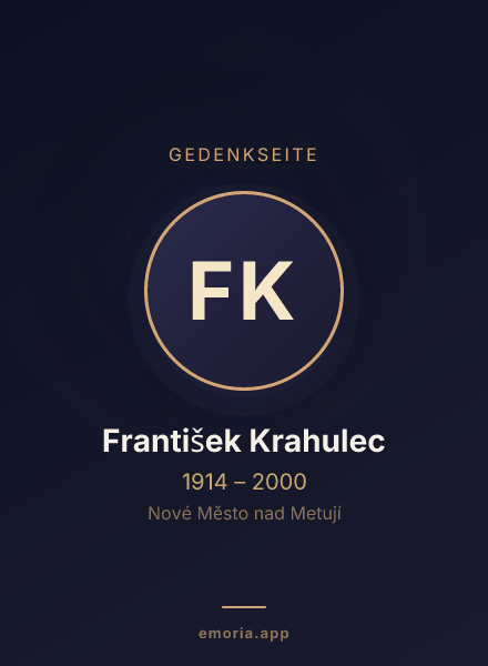 Gedenkportrait von František Krahulec