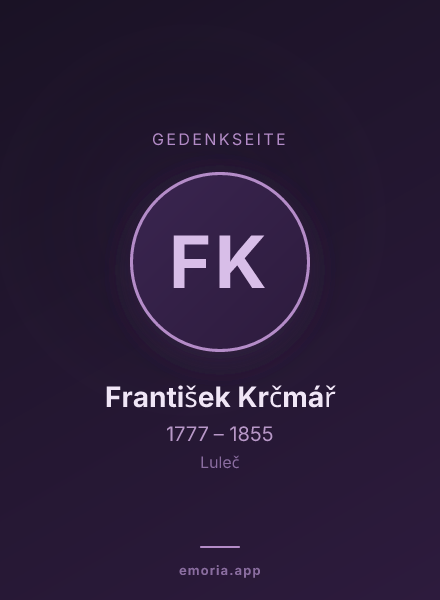 Gedenkportrait von František Krčmář
