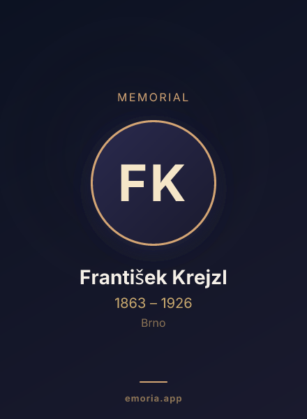 Memorial portrait of František Krejzl