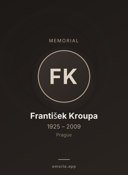 Memorial portrait of František Kroupa