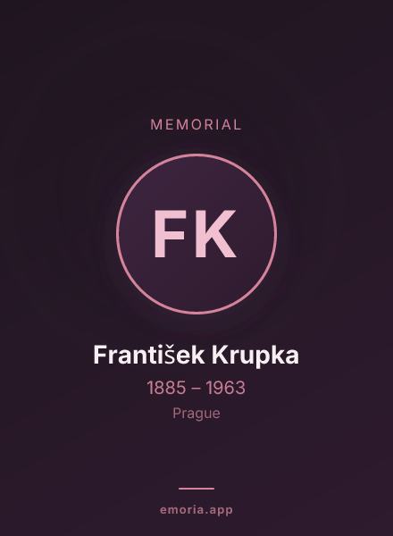 Memorial portrait of František Krupka