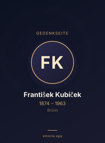 Gedenkportrait von František Kubíček