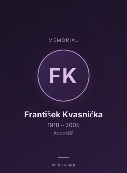 Memorial portrait of František Kvasnička