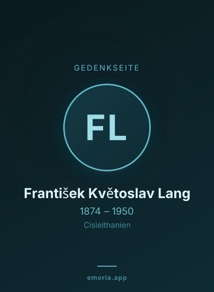 Gedenkportrait von František Květoslav Lang