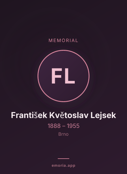 Memorial portrait of František Květoslav Lejsek