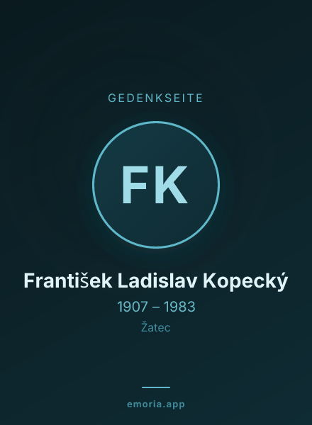 Gedenkportrait von František Ladislav Kopecký