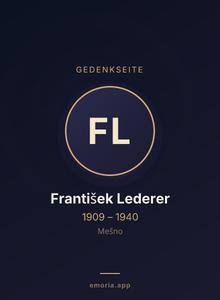 Gedenkportrait von František Lederer