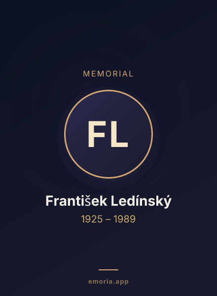 Memorial portrait of František Ledínský