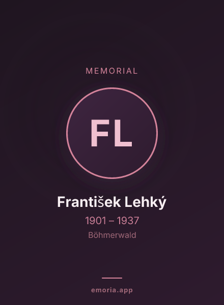 Memorial portrait of František Lehký
