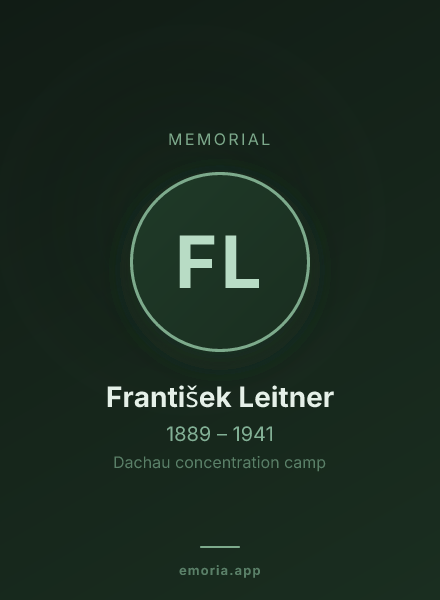 Memorial portrait of František Leitner