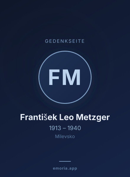 Gedenkportrait von František Leo Metzger