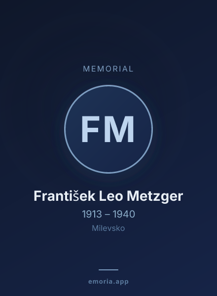 Memorial portrait of František Leo Metzger