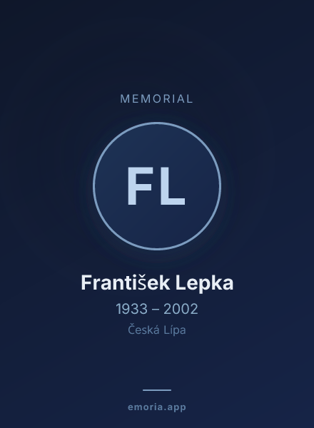 Memorial portrait of František Lepka