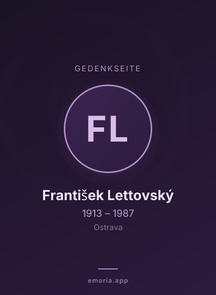 Gedenkportrait von František Lettovský
