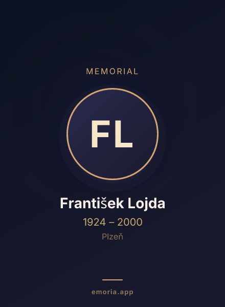 Memorial portrait of František Lojda