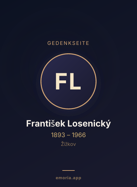Gedenkportrait von František Losenický