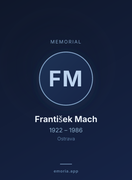 Memorial portrait of František Mach