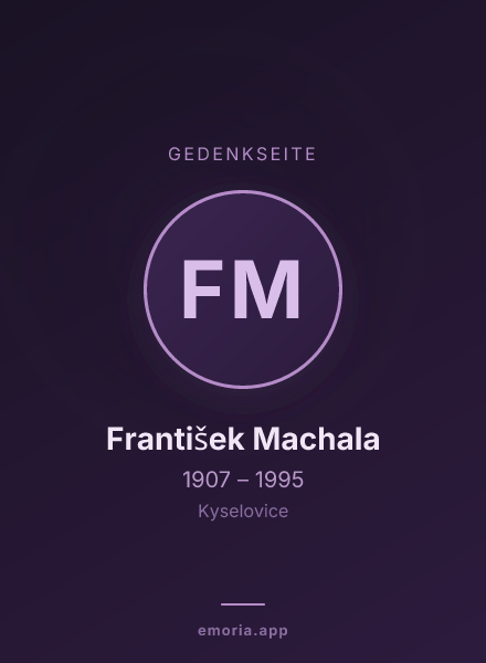 Gedenkportrait von František Machala