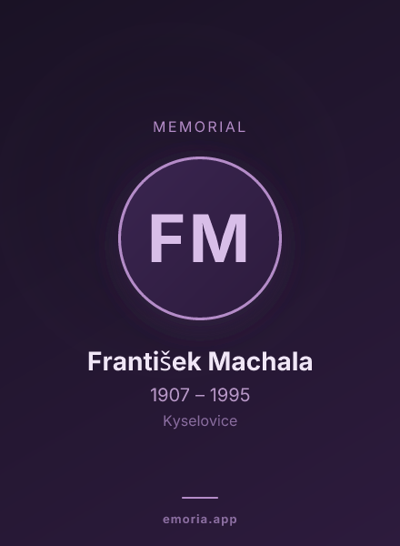Memorial portrait of František Machala