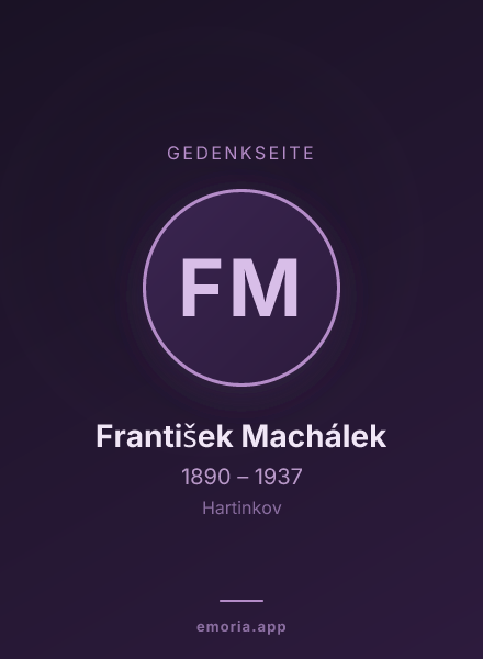 Gedenkportrait von František Machálek