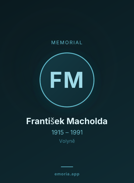 Memorial portrait of František Macholda