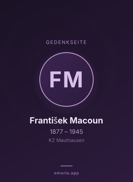 Gedenkportrait von František Macoun