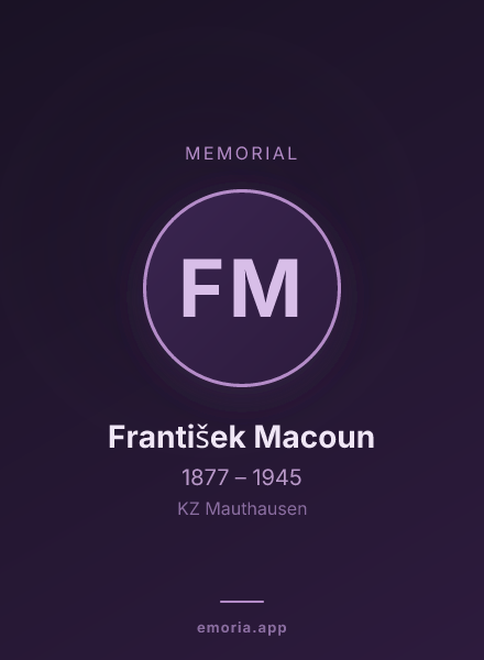 Memorial portrait of František Macoun