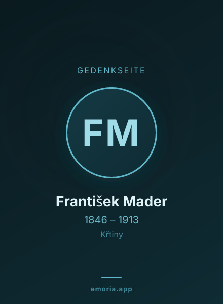 Gedenkportrait von František Mader