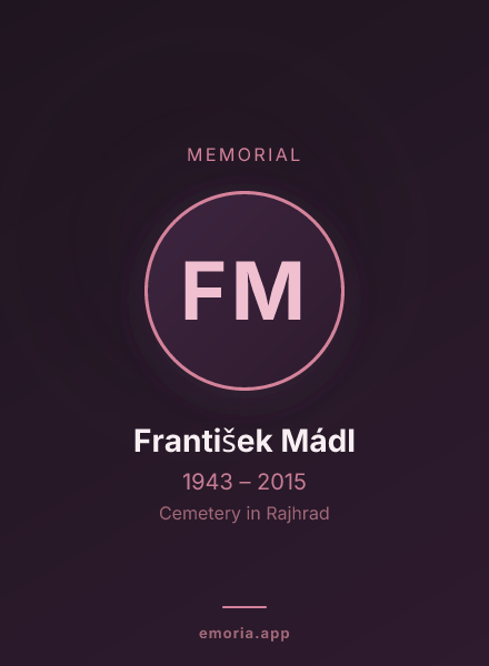 Memorial portrait of František Mádl