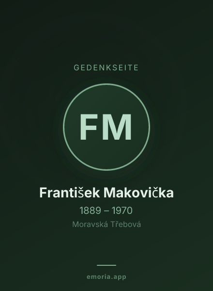 Gedenkportrait von František Makovička