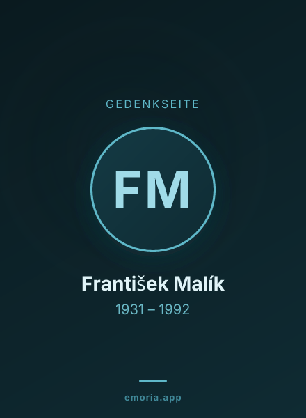 Gedenkportrait von František Malík