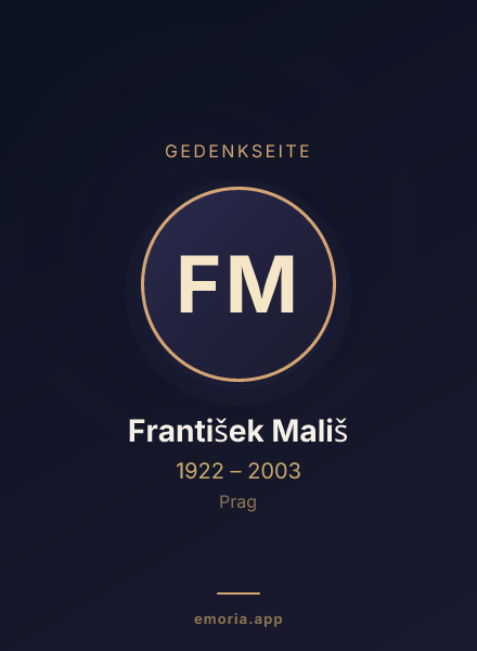 Gedenkportrait von František Mališ