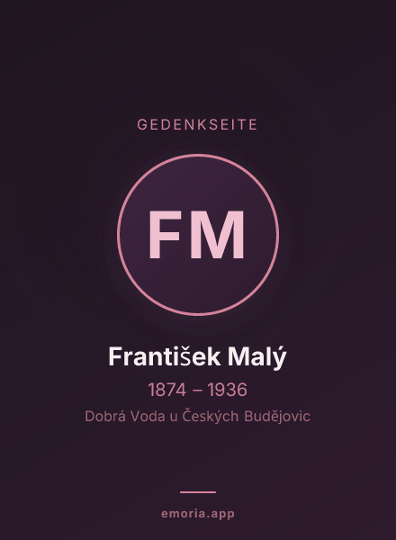 Gedenkportrait von František Malý