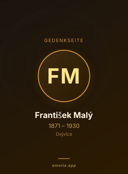 Gedenkportrait von František Malý