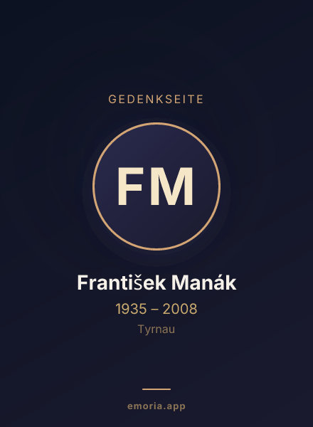 Gedenkportrait von František Manák